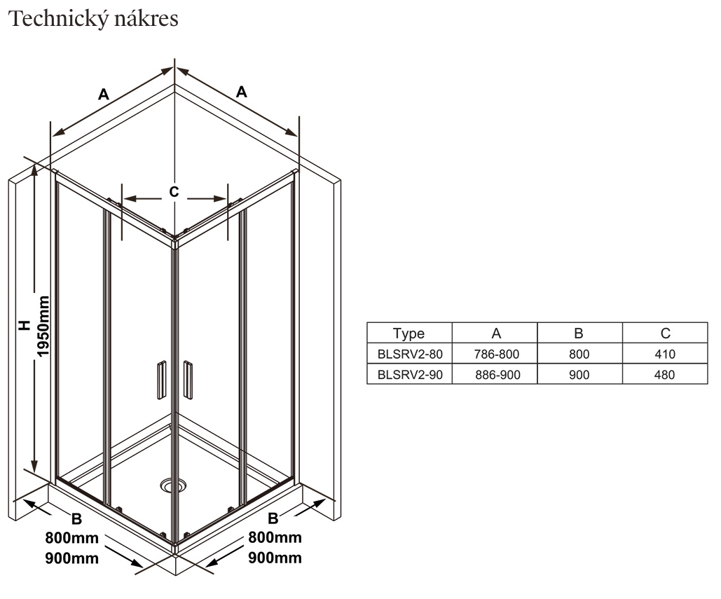 Blix Slim BLSRV2-technicky-nakres